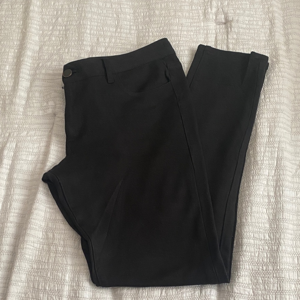 PAIGE Women's Black Straight Leg Pants